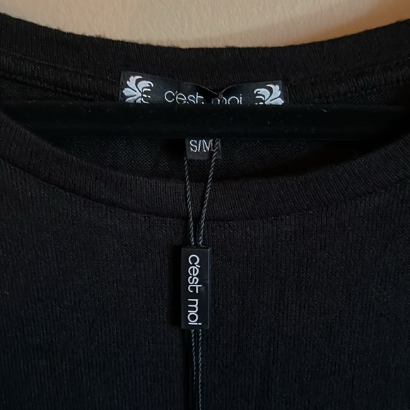 C’est Moi Rayon Soft Knit Oversize Top - Picture 4 of 4